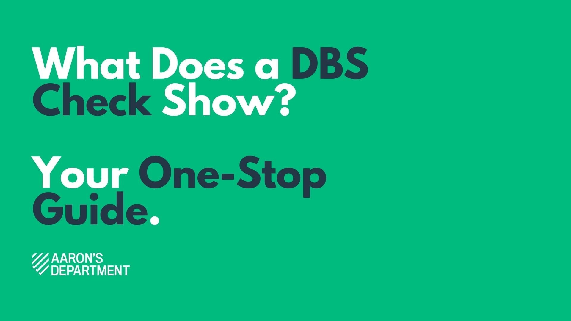 what does a dbs check show?