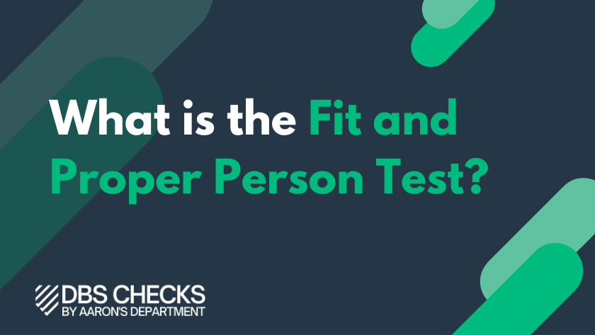 Fit and proper person test