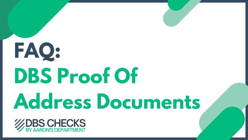 DBS Proof Of Address Documents